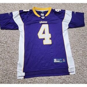 REEBOK ONFIELD NFL MINNESOTA VIKINGS #4 FAVRE YOUTH Large (14-16) JERSEY